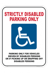 Disability Parking sign