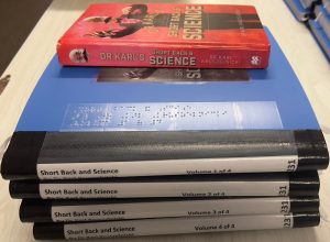 Dr Karl's book Short Back and Science in print and braille