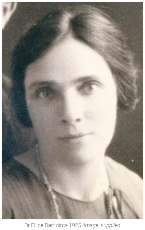 Image is Dr Ellice Dart